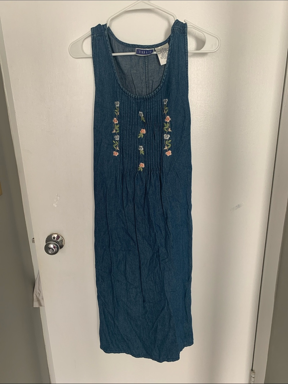 Blue Embroidered Maxi Dress by Etienne Aigner